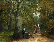 unknow artist Drei Frauen im Park china oil painting reproduction